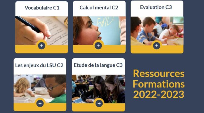 Ressources formations 2022-2023